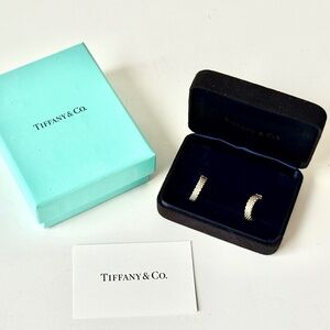 Tiffany & Co Sterling Silver Somerset Mesh Hoop Earrings New for Your Valentine!